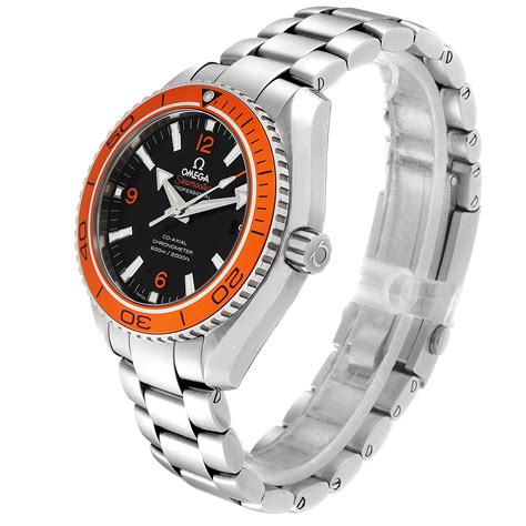 omega orange bezel watch|omega planet ocean blue light.